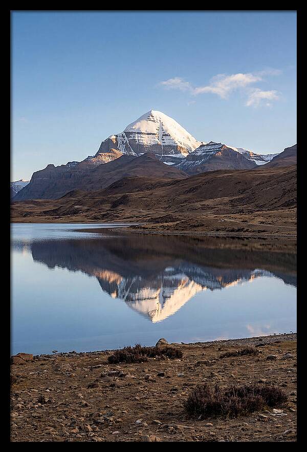 Mount Kailash Reflected At Dawn