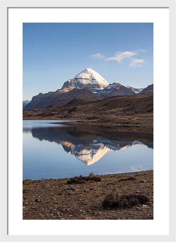 Mount Kailash Reflected At Dawn