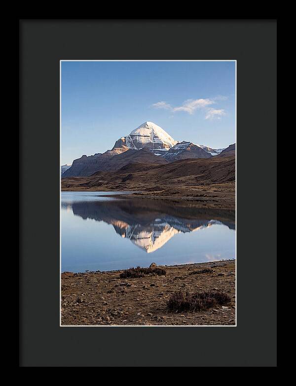 Mount Kailash Reflected At Dawn