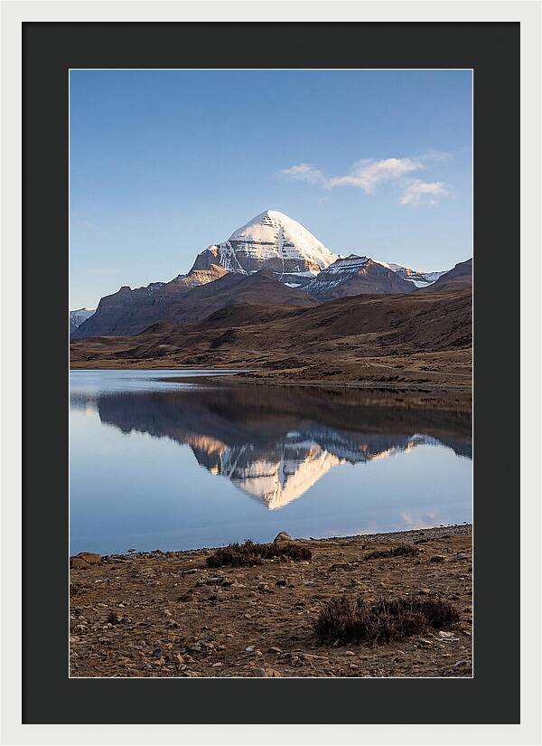 Mount Kailash Reflected At Dawn