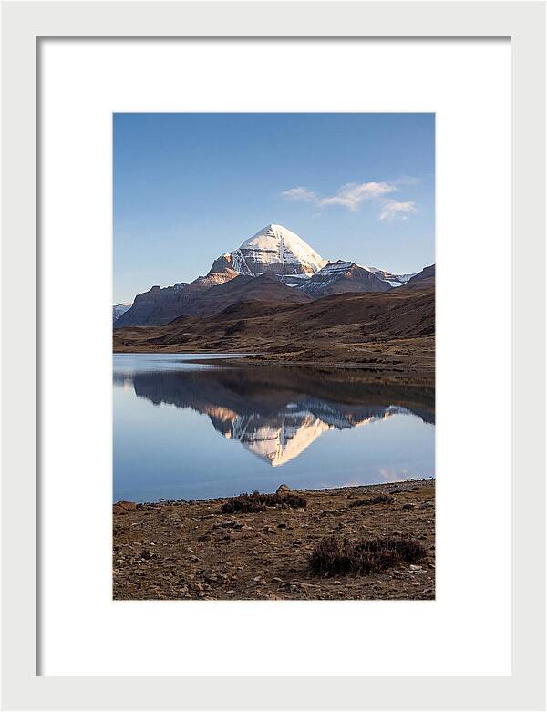 Mount Kailash Reflected At Dawn