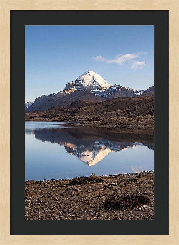 Mount Kailash Reflected At Dawn