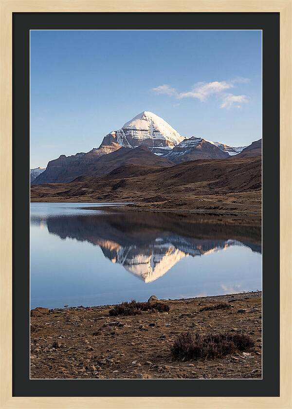 Mount Kailash Reflected At Dawn