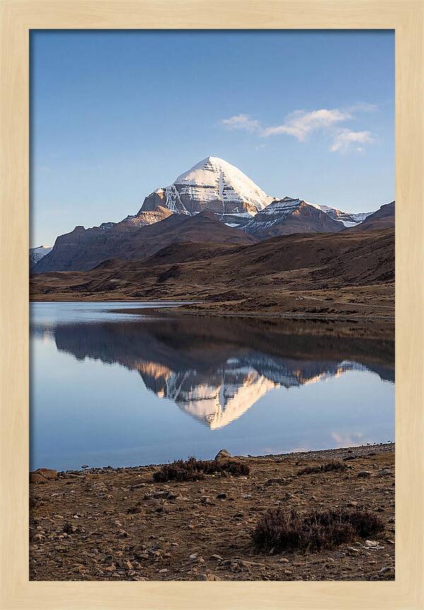 Mount Kailash Reflected At Dawn