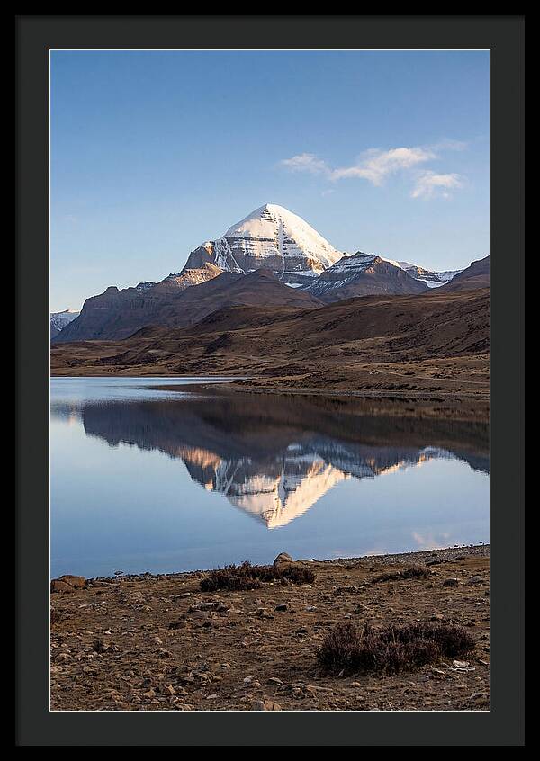 Mount Kailash Reflected At Dawn