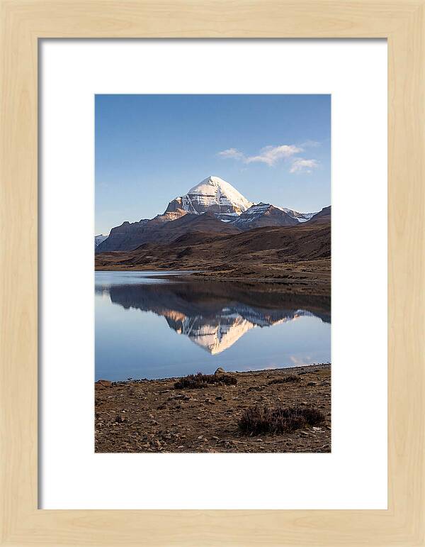 Mount Kailash Reflected At Dawn