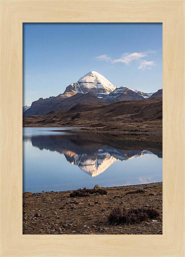 Mount Kailash Reflected At Dawn
