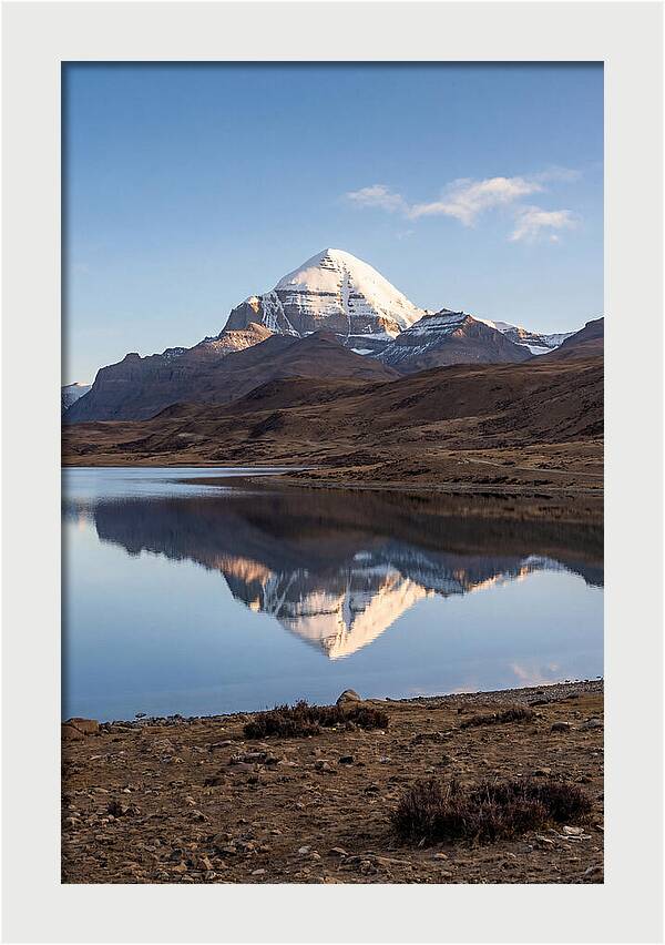 Mount Kailash Reflected At Dawn