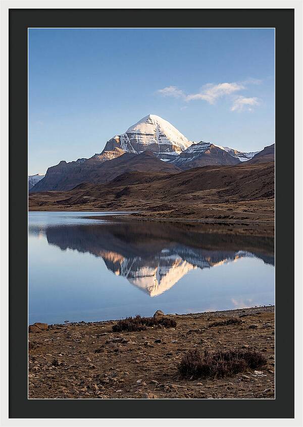 Mount Kailash Reflected At Dawn