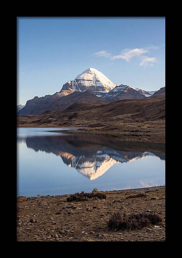 Mount Kailash Reflected At Dawn