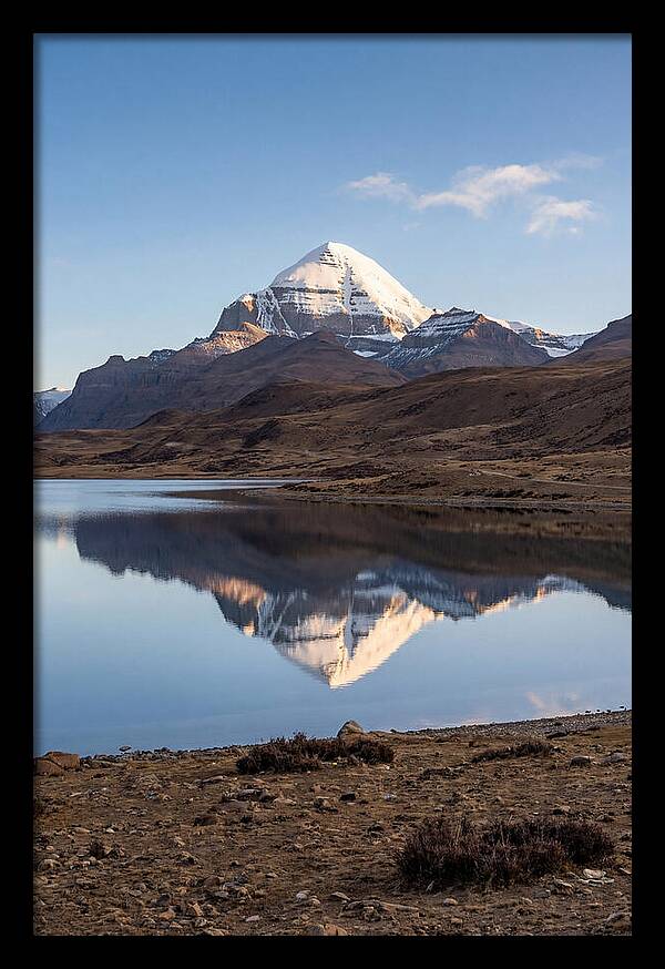 Mount Kailash Reflected At Dawn