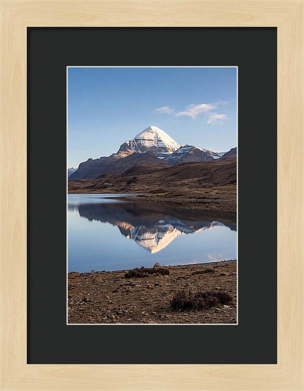 Mount Kailash Reflected At Dawn