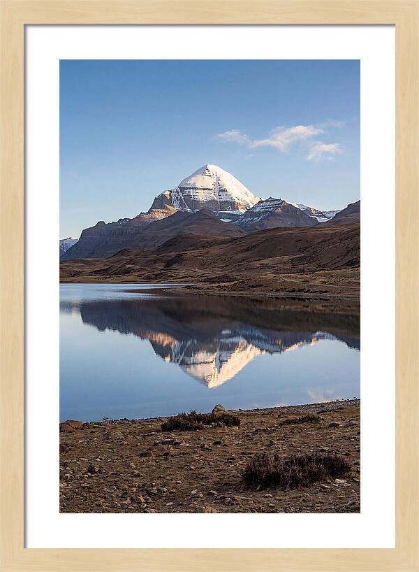 Mount Kailash Reflected At Dawn