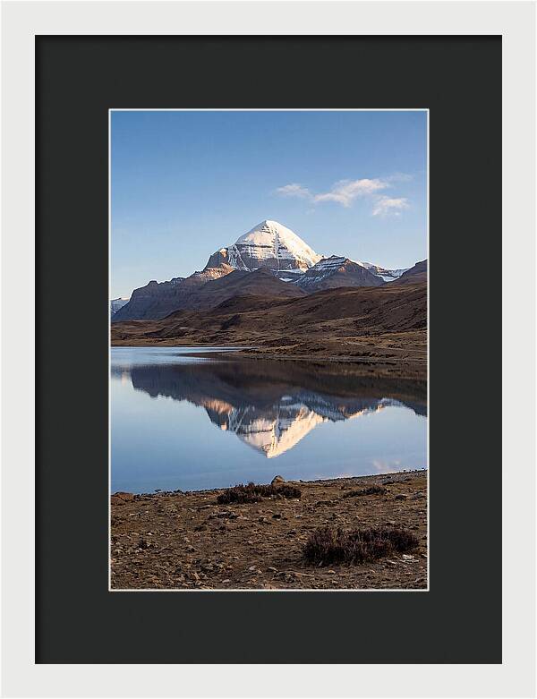 Mount Kailash Reflected At Dawn