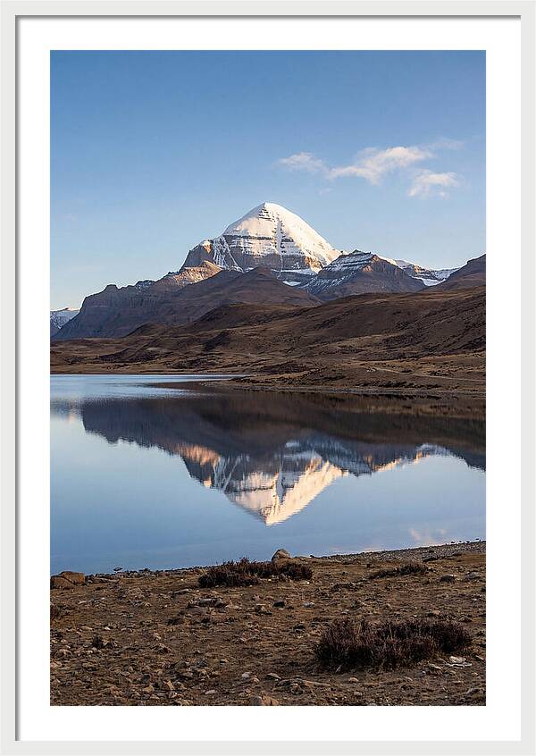 Mount Kailash Reflected At Dawn