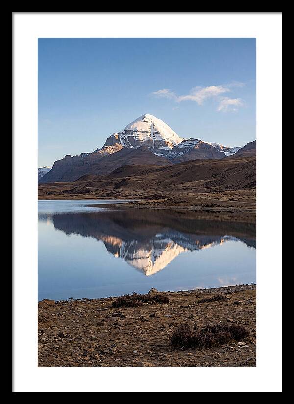 Mount Kailash Reflected At Dawn