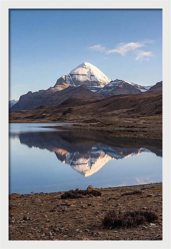 Mount Kailash Reflected At Dawn