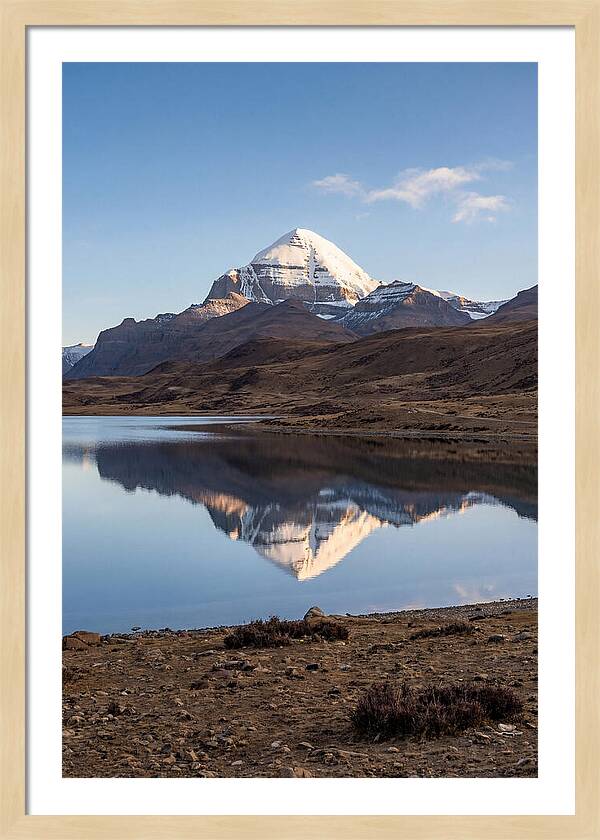 Mount Kailash Reflected At Dawn