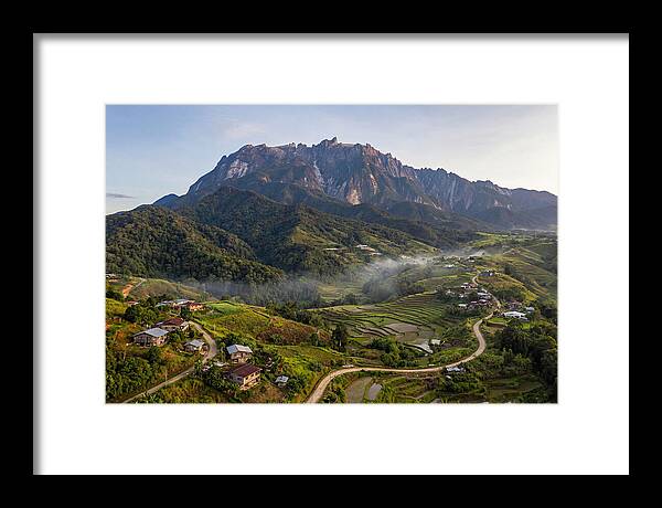 Mount Kinabalu Overlooking Countryside
