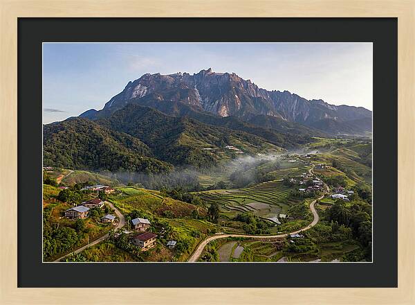 Mount Kinabalu Overlooking Countryside
