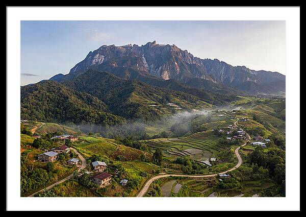 Mount Kinabalu Overlooking Countryside