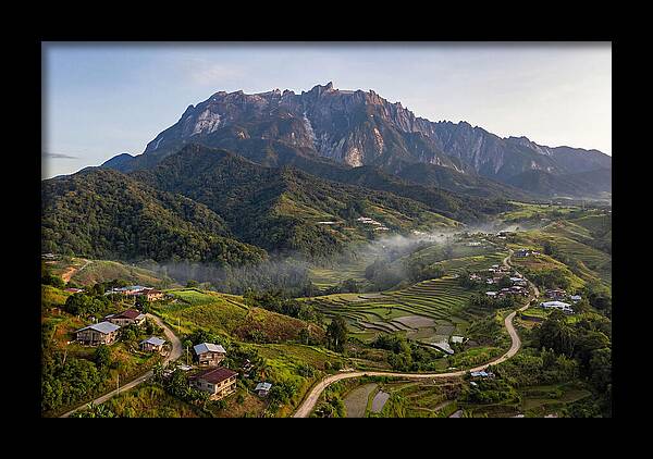 Mount Kinabalu Overlooking Countryside