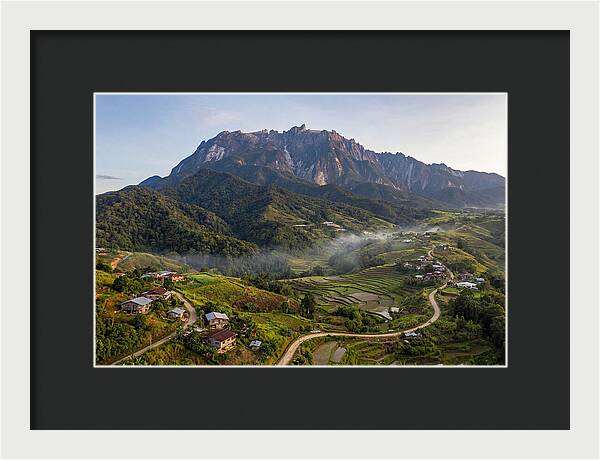 Mount Kinabalu Overlooking Countryside