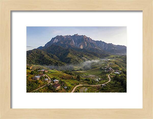 Mount Kinabalu Overlooking Countryside