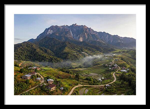 Mount Kinabalu Overlooking Countryside