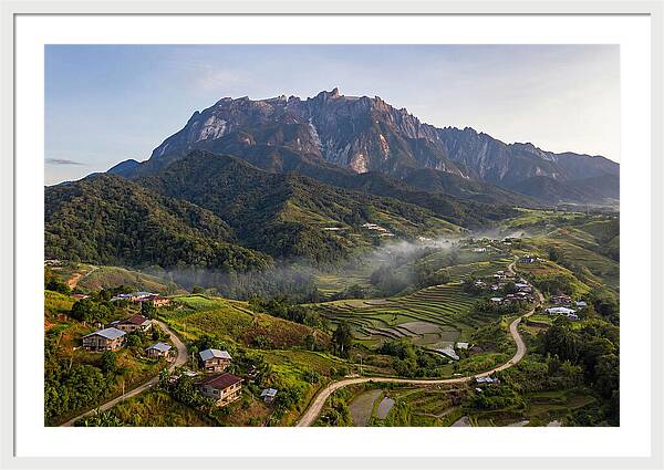 Mount Kinabalu Overlooking Countryside