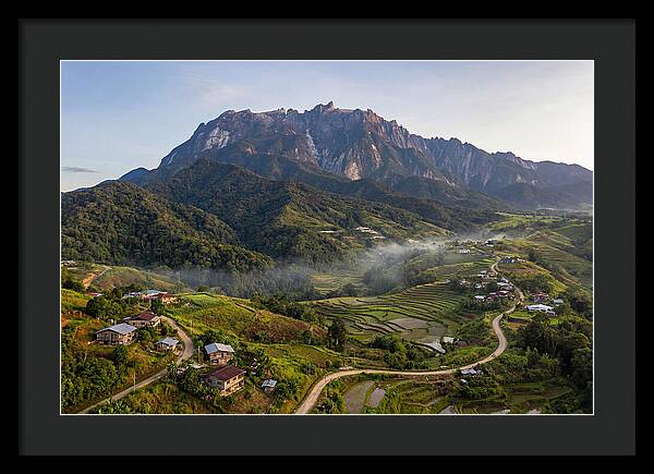 Mount Kinabalu Overlooking Countryside