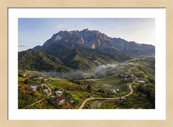 Mount Kinabalu Overlooking Countryside