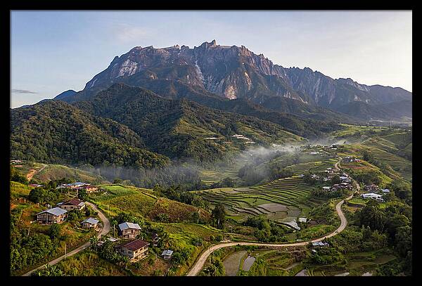 Mount Kinabalu Overlooking Countryside
