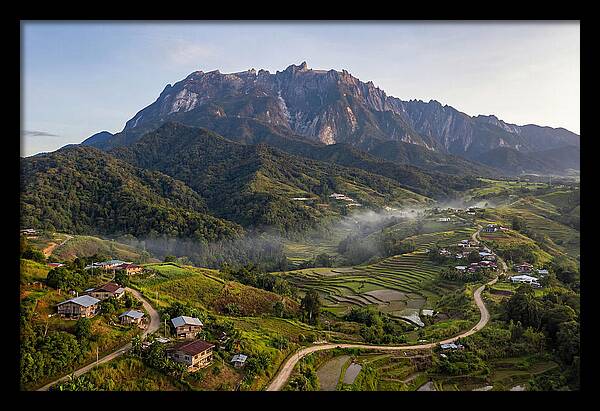 Mount Kinabalu Overlooking Countryside