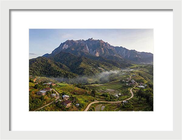 Mount Kinabalu Overlooking Countryside