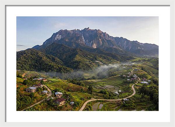 Mount Kinabalu Overlooking Countryside