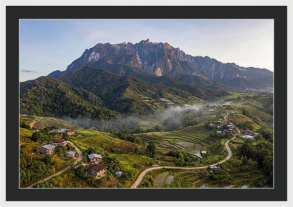 Mount Kinabalu Overlooking Countryside