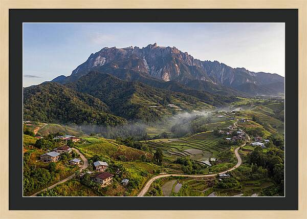 Mount Kinabalu Overlooking Countryside