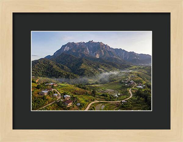 Mount Kinabalu Overlooking Countryside