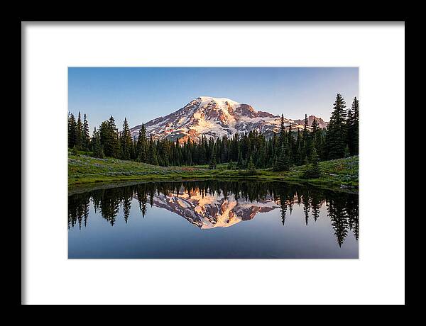 Mount Rainier Reflection At Dawn