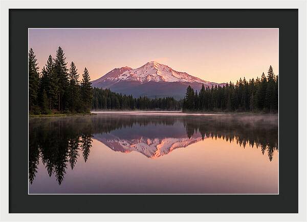 Mount Shasta Reflected In Morning Light