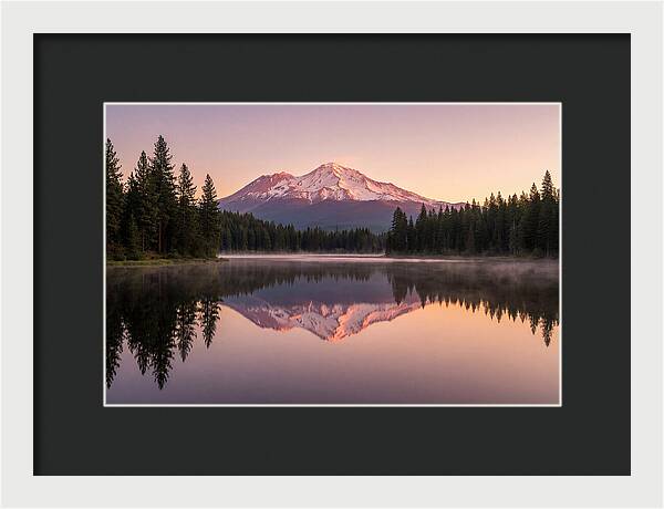 Mount Shasta Reflected In Morning Light