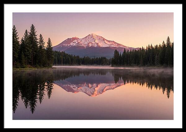 Mount Shasta Reflected In Morning Light
