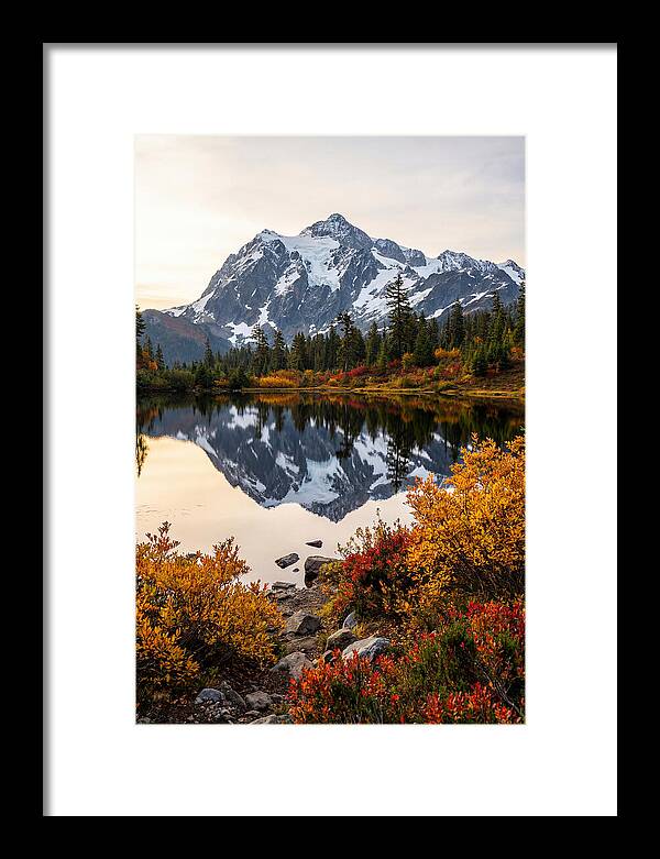 Mount Shuksan Reflected In Autumn