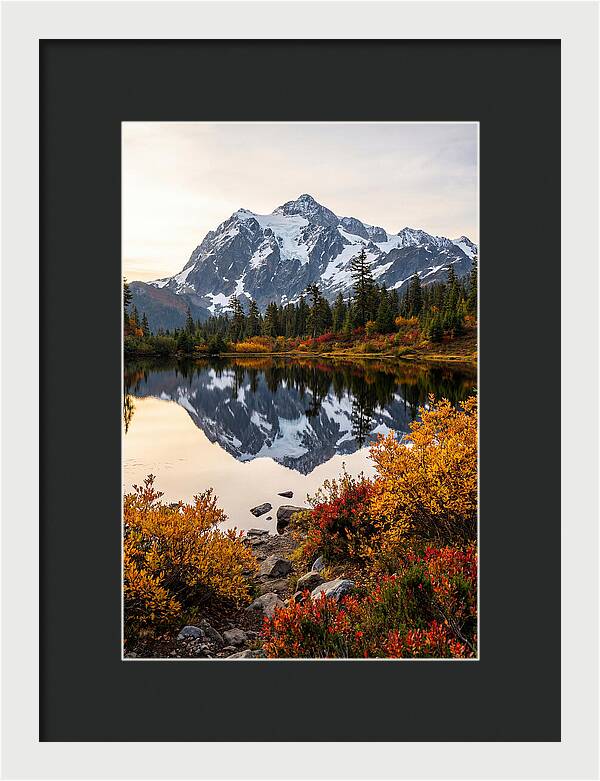 Mount Shuksan Reflected In Autumn