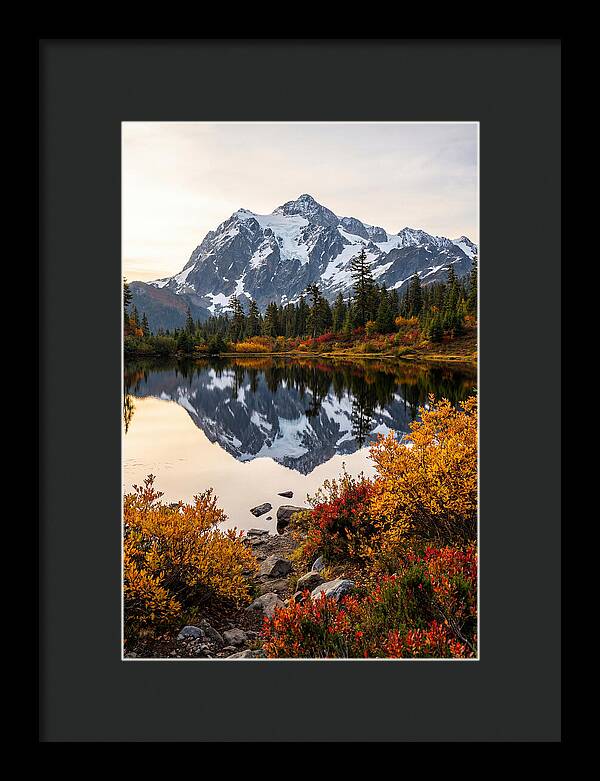 Mount Shuksan Reflected In Autumn