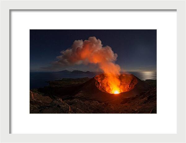 Mount Yasur Erupting At Night