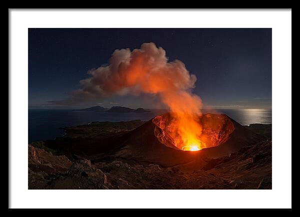 Mount Yasur Erupting At Night