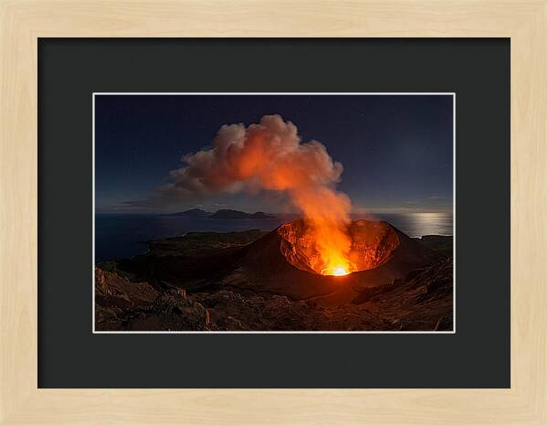 Mount Yasur Erupting At Night