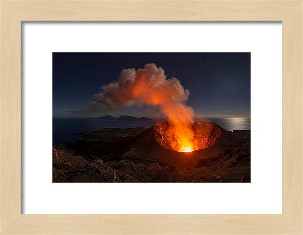 Mount Yasur Erupting At Night
